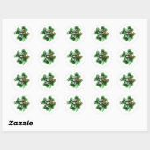 Irische Flagge Frohen St. Patrick's Day Runder Aufkleber (Blatt)