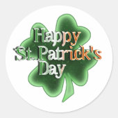 Irische Flagge Frohen St. Patrick's Day Runder Aufkleber (Vorderseite)
