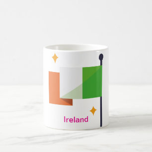 Irische Flagge für die Pole-Tasse Kaffeetasse