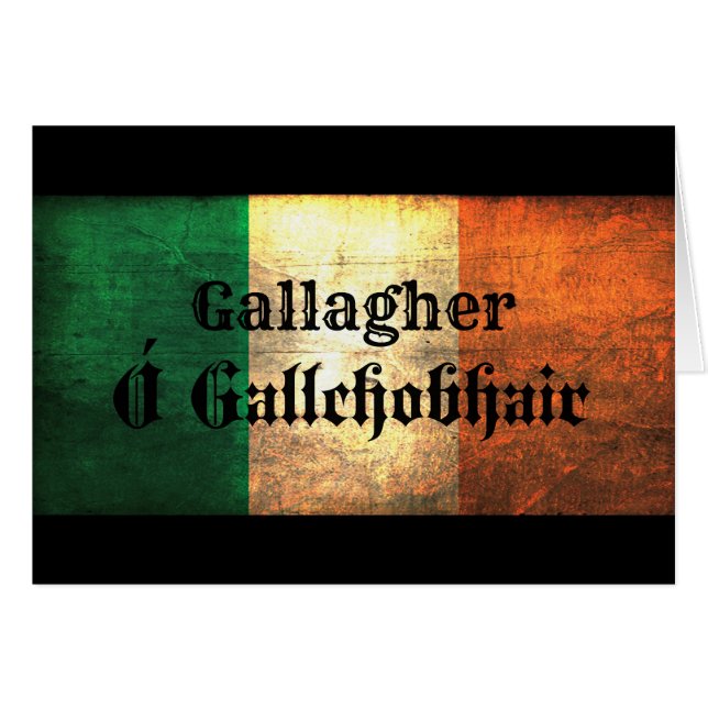 Irische Flagge Gallagher (Vorderseite (Horizontal))
