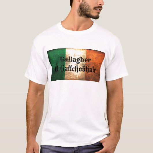 Irische Flagge Gallagher T-Shirt (Vorderseite)