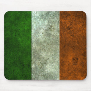 Irische Flagge gealterter Stahleffekt Mousepad