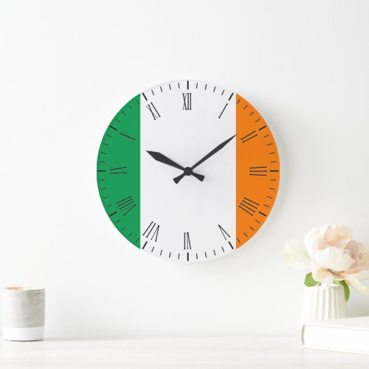 Irische Flagge Große Wanduhr (Zuhause)
