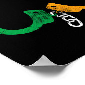 Irische Flagge Handschellen Shamrock Polizei St. P Poster (Ecke)