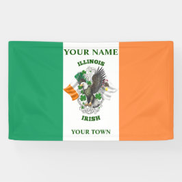 Irische Flagge - Illinois irisch Banner
