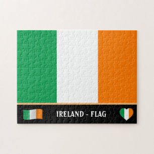 irische Flagge / irisches Land / Irland Puzzle