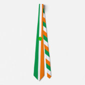 irische Flagge, Irland - Kleeblatt, Wirtschaft/Spo Krawatte (Vorderseite)