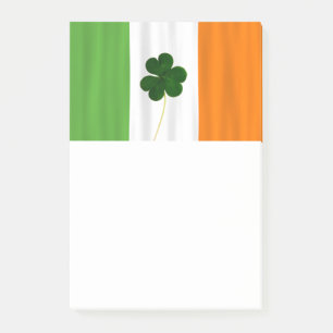 Irische Flagge Irland Weißer Orange Post-it Klebezettel