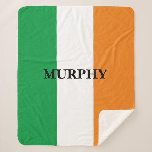 Irische Flagge Irlands Zolldecke Sherpa-Vlies Sherpadecke (Vorderseite)