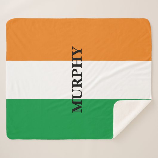 Irische Flagge Irlands Zolldecke Sherpa-Vlies Sherpadecke (Vorderseite (Horizontal))