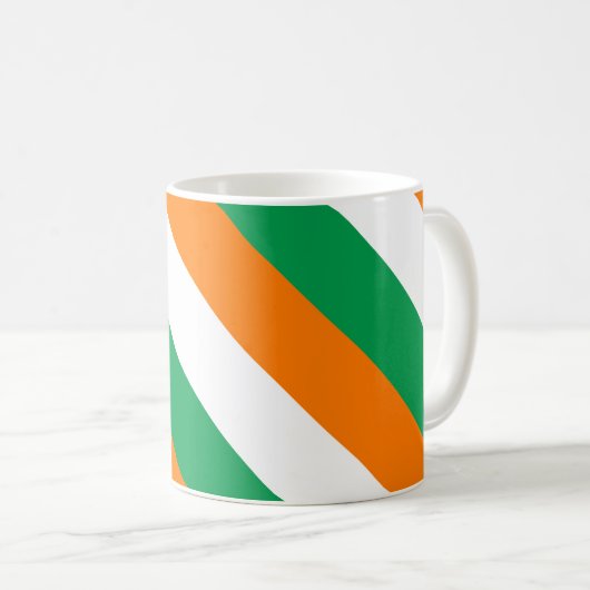 irische Flagge Kaffeetasse (VorderseiteRechts)