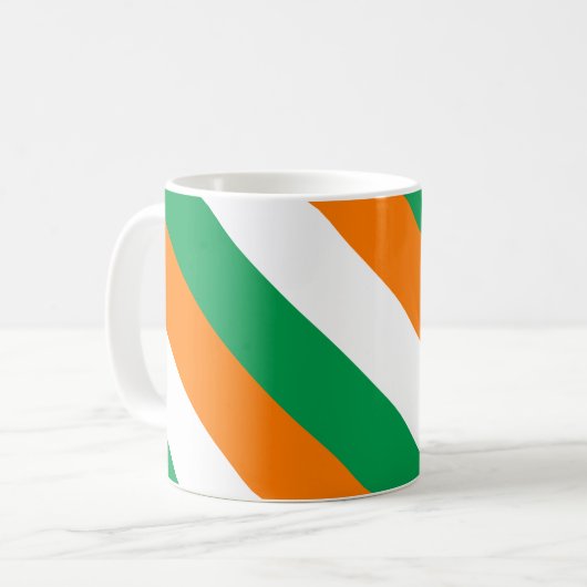 irische Flagge Kaffeetasse (Vorderseite Links)