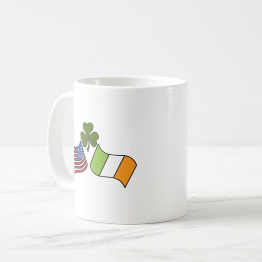 Irische Flagge Kaffeetasse (Vorderseite Links)
