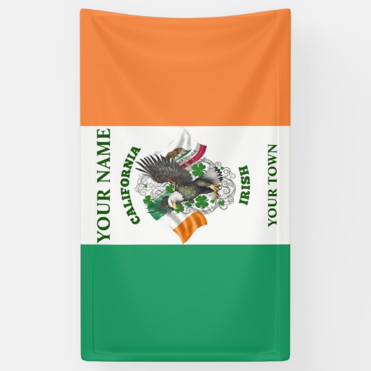 irische Flagge - Kalifornien irisch Banner (Vertikal)
