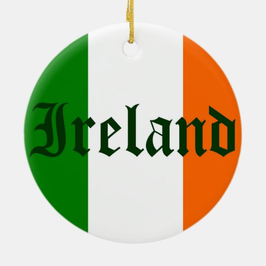 Irische Flagge Keramikornament (Hinten)