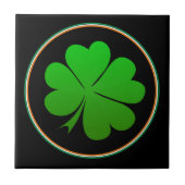 irische Flagge, Kleeblatt, irische Dekoration, Zuh Fliese (Vorderseite)