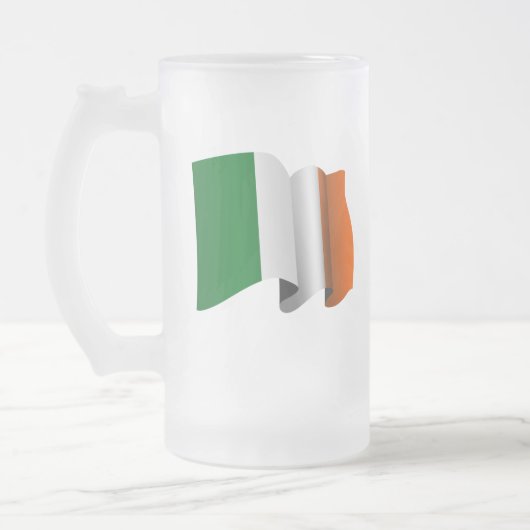 Irische Flagge Mattglas Bierglas (Links)