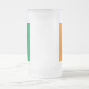 irische Flagge Mattglas Bierglas