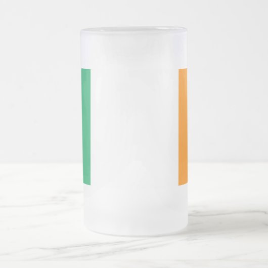 irische Flagge Mattglas Bierglas (Mittel)