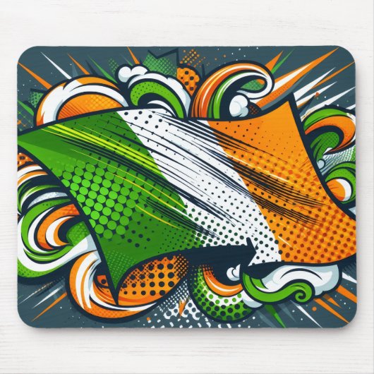 Irische Flagge-Mauspad Mousepad (Vorne)