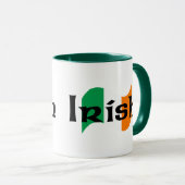 Irische Flagge mit keltischem Schriftart Tasse (VorderseiteRechts)