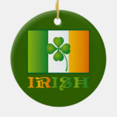 Irische Flagge mit Keramik Ornament (Hinten)