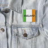 irische Flagge mit Kleeblatt Button (Beispiel)