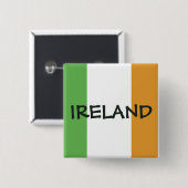 irische Flagge mit Kleeblatt Button (Vorne & Hinten)