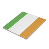 irische Flagge mit Kleeblatt Fliese (Seite)