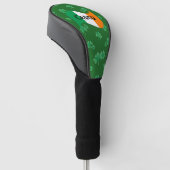 Irische Flagge mit Personalisierten Kleeblättern Golf Headcover (angewinkelt)