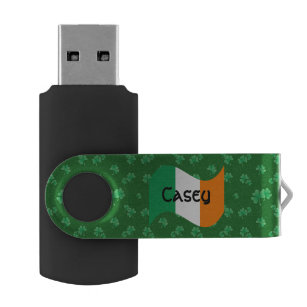 Irische Flagge mit Personalisierten Kleeblättern USB Stick