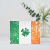 irische Flagge Postkarte (Stehend Vorderseite)
