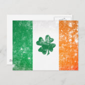 irische Flagge Postkarte (Vorne/Hinten)
