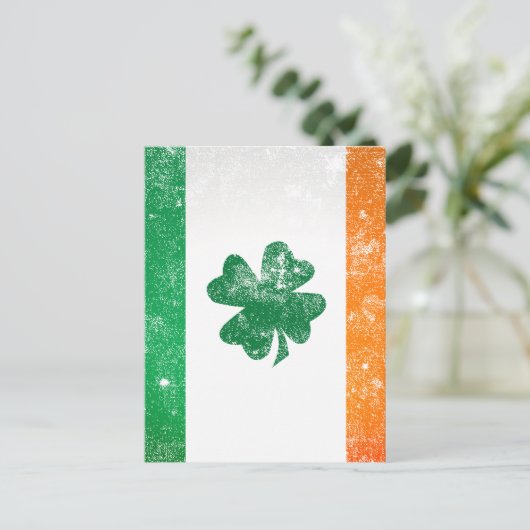 irische Flagge Postkarte (Stehend Vorderseite)