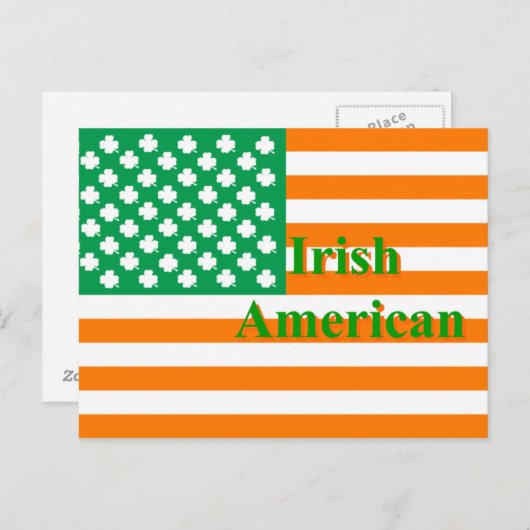 Irische Flagge Postkarte (Vorne/Hinten)