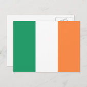Irische Flagge Postkarte (Vorne/Hinten)