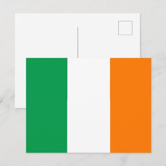 Irische Flagge Postkarte (Vorne/Hinten)