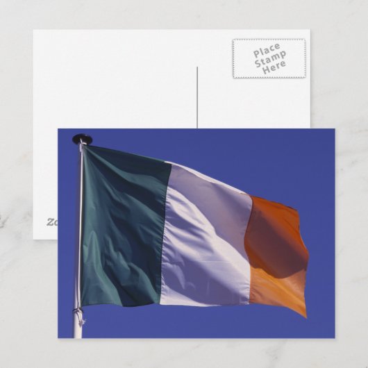 irische Flagge Postkarte (Vorne/Hinten)