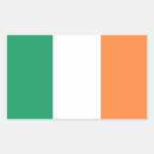 Irische Flagge Rechteckiger Aufkleber (Vorderseite)