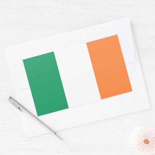 Irische Flagge Rechteckiger Aufkleber (Umschlag)