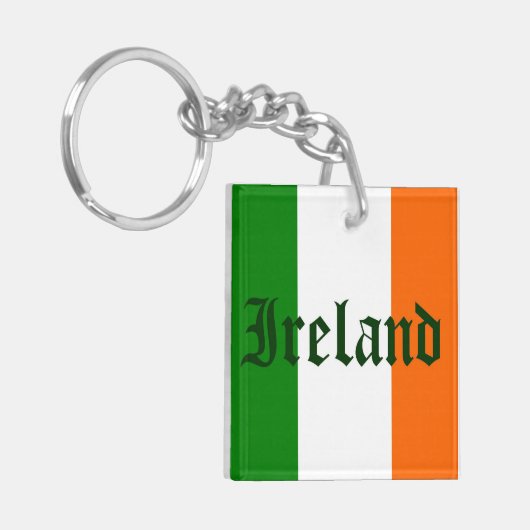 Irische Flagge Schlüsselanhänger (Vorderseite links)