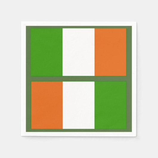 Irische Flagge Serviette (Vorderseite)