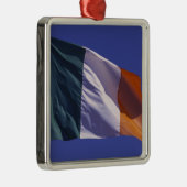 irische Flagge Silbernes Ornament (Rechts)