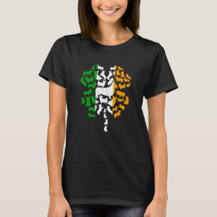 Irische Flagge St. Patrick Tag Corgi Kleeblatt Hun T-Shirt