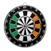 Irische Flagge: Vintages Dartboard-Design Dartscheibe (vorne)