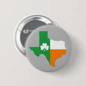 irische Flagge von Texas Button (Vorne & Hinten)