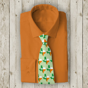 irische Flagge von Texas Krawatte