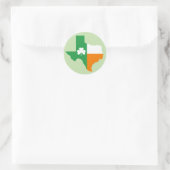 irische Flagge von Texas Runder Aufkleber (Tasche)