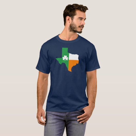irische Flagge von Texas T-Shirt (Vorne ganz)