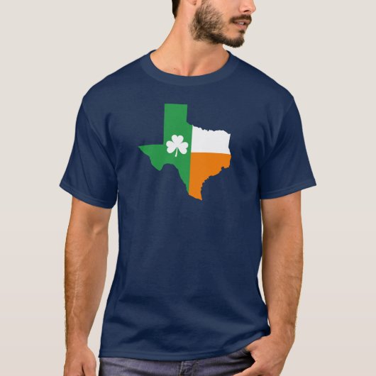 irische Flagge von Texas T-Shirt (Vorderseite)